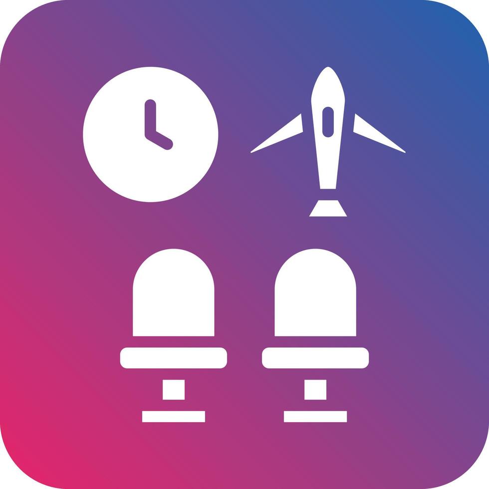 Airport Waiting Room Icon Vector Design