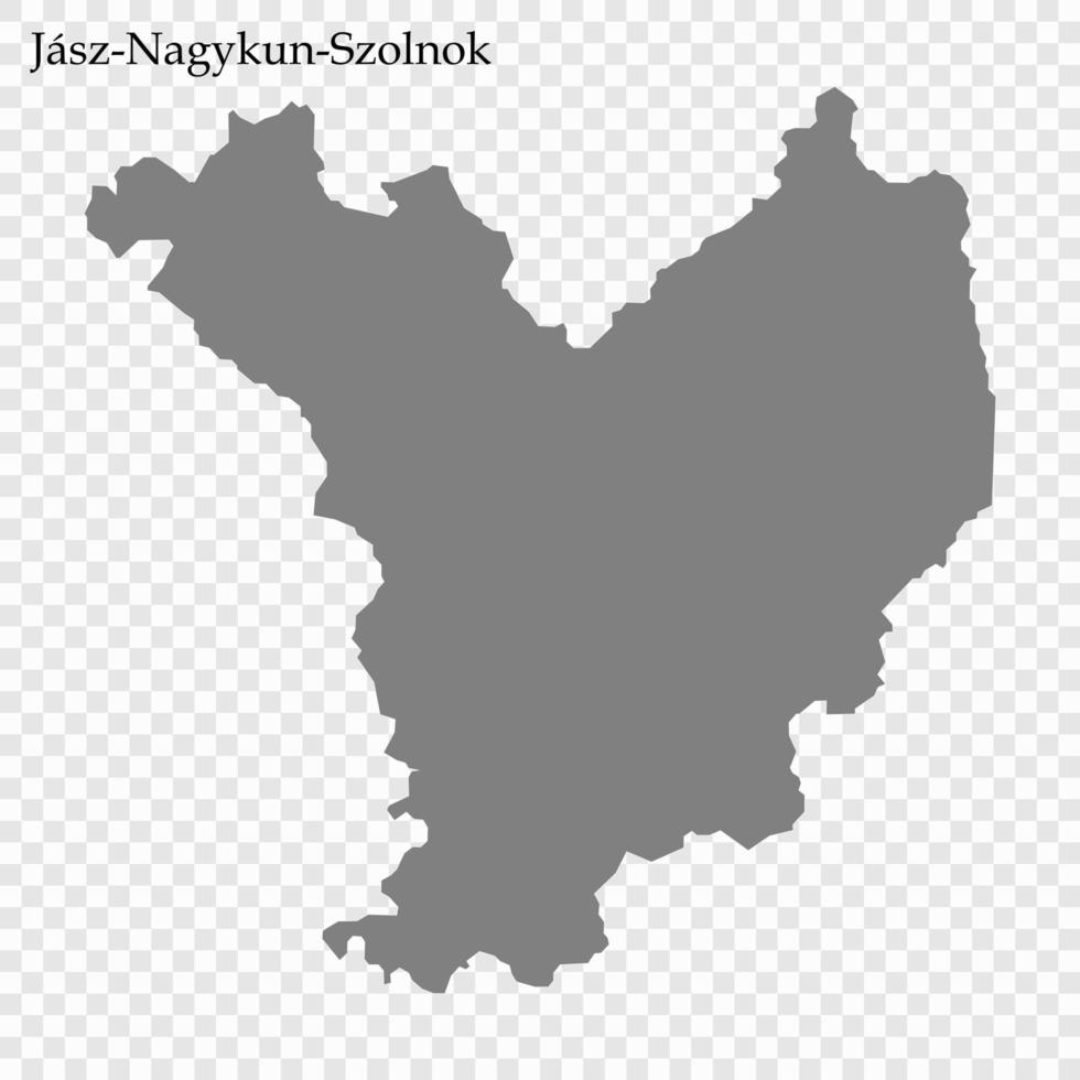 alto calidad mapa condado de Hungría vector