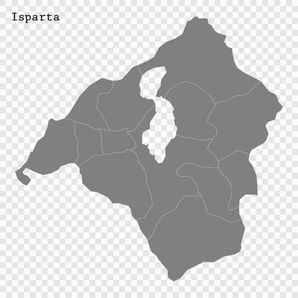 High Quality map is a province of Turkey vector