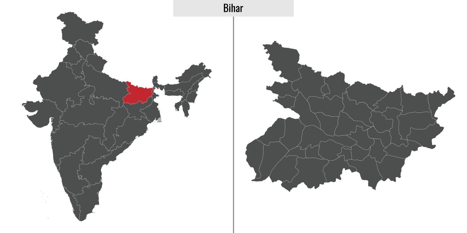 mapa estado de India vector