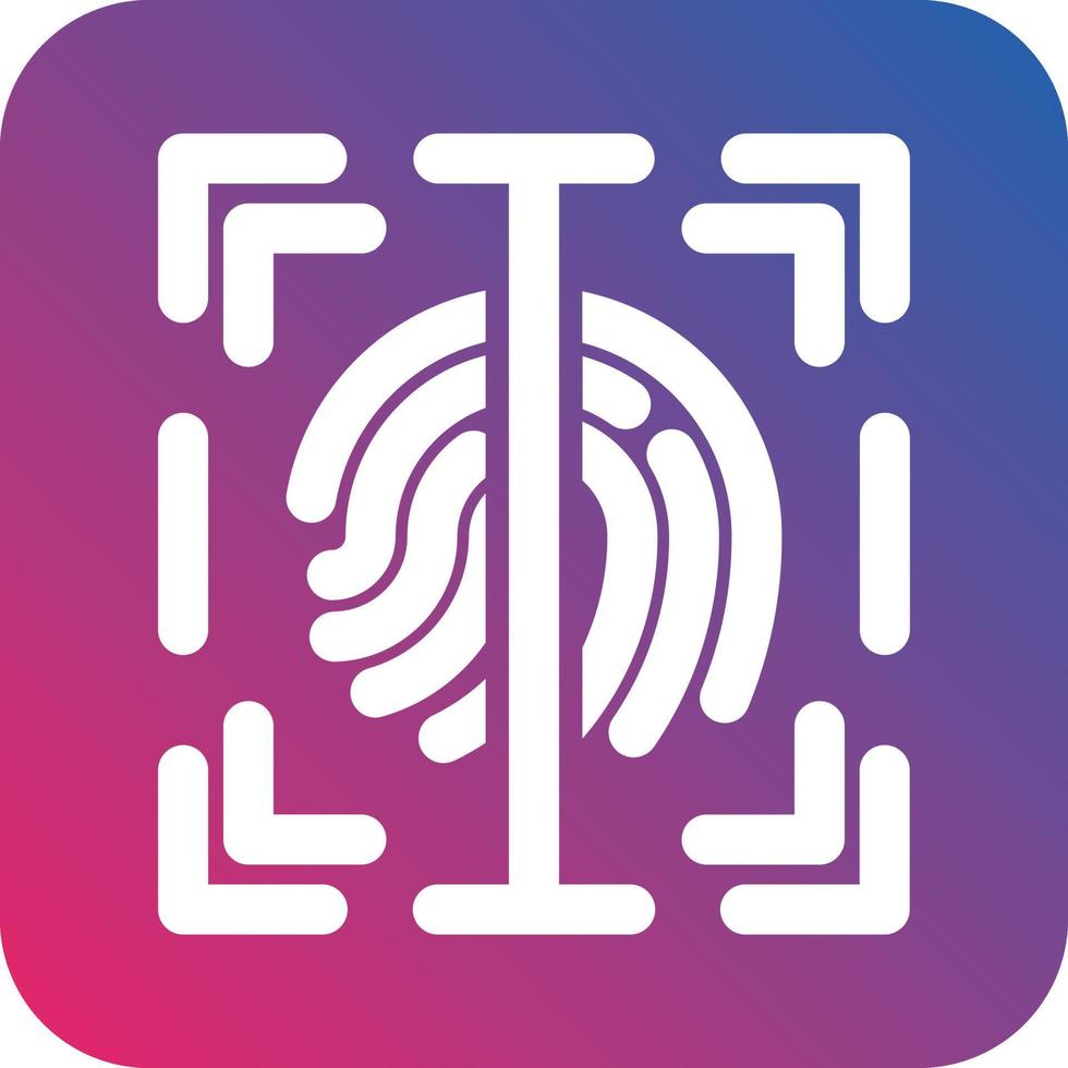 Fingerprint Scanner Icon Vector Design