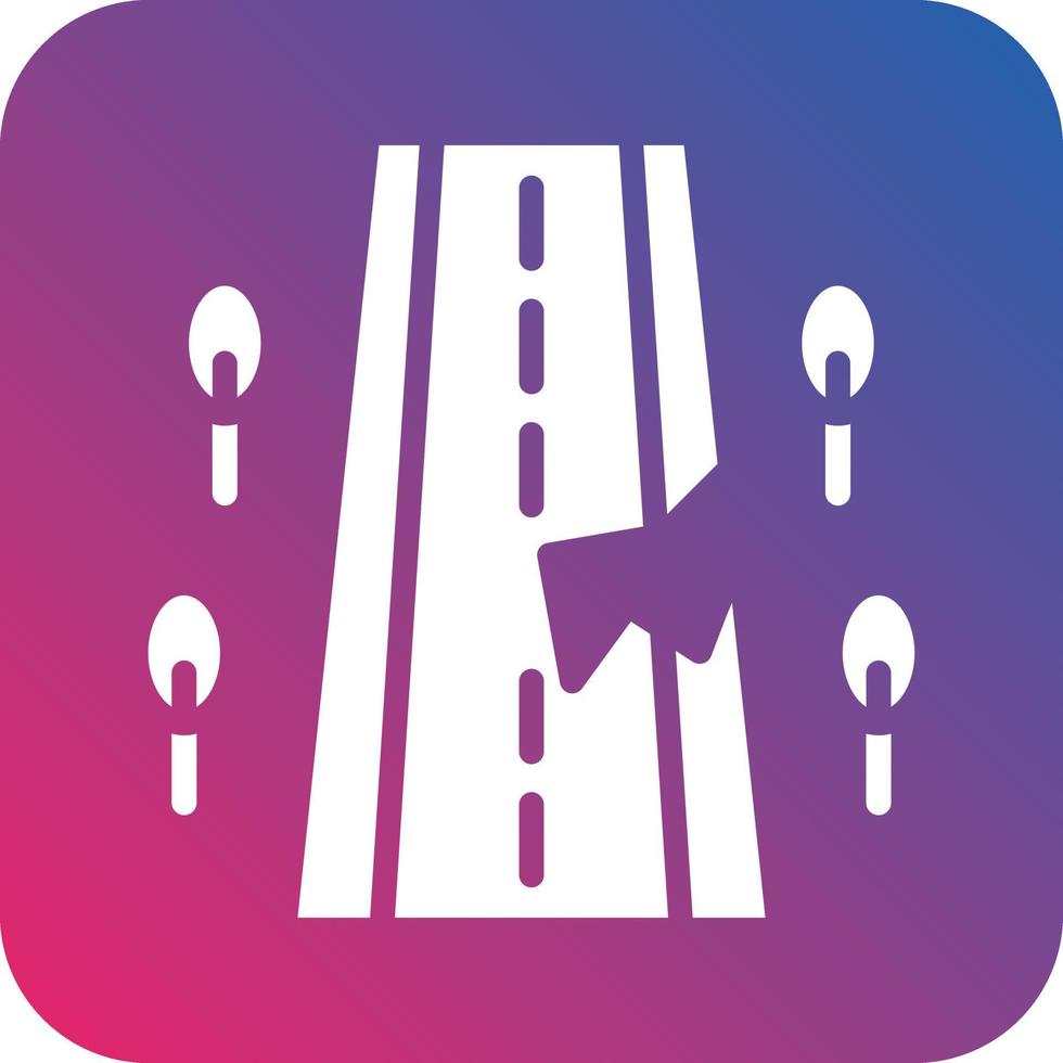 Road Crack Icon Vector Design