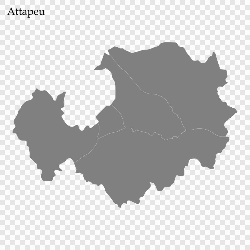 alto calidad mapa de provincia de Laos vector