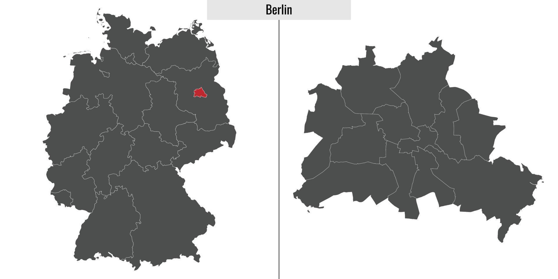 Map of Berlin vector
