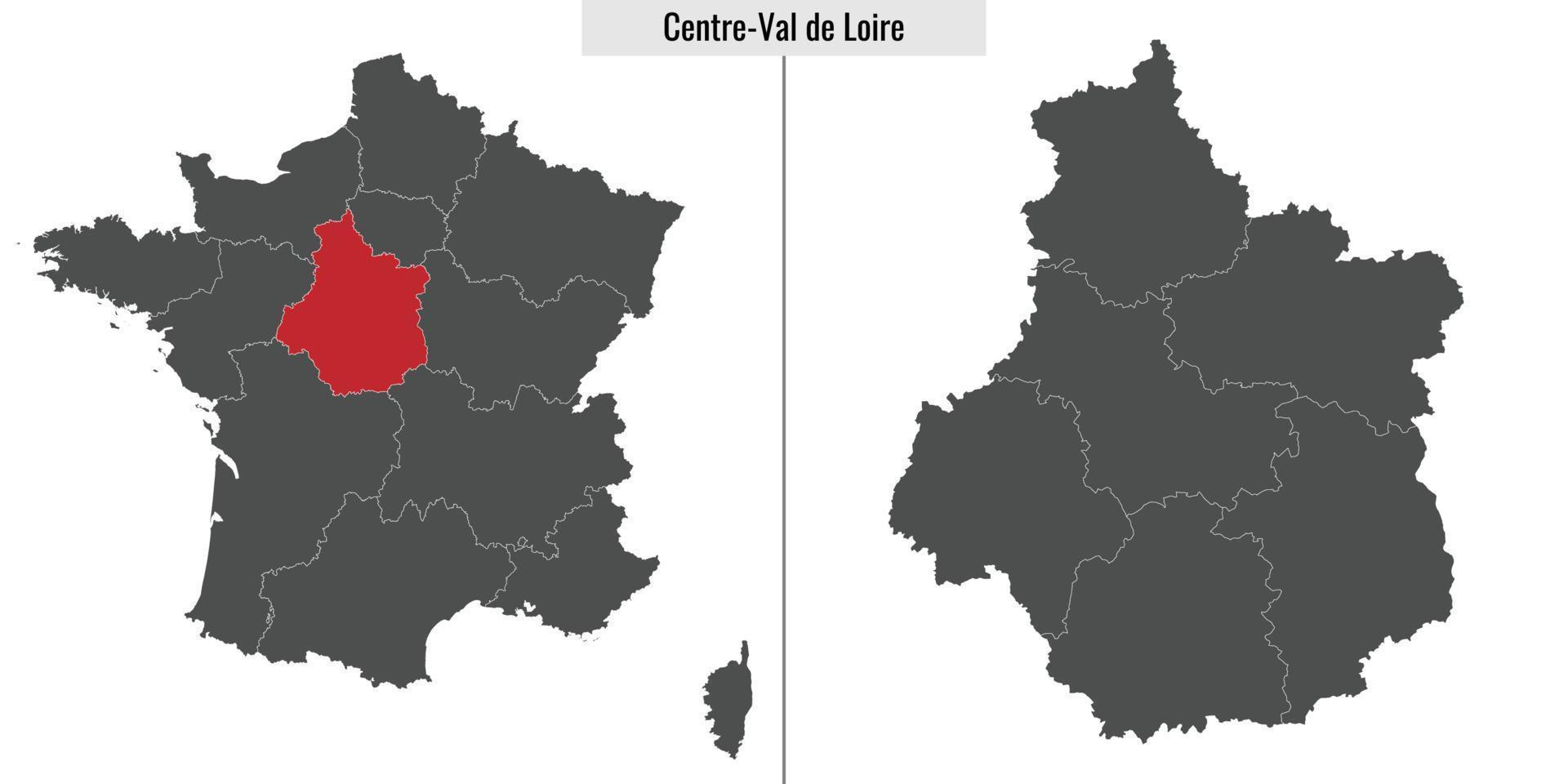 map region of France vector