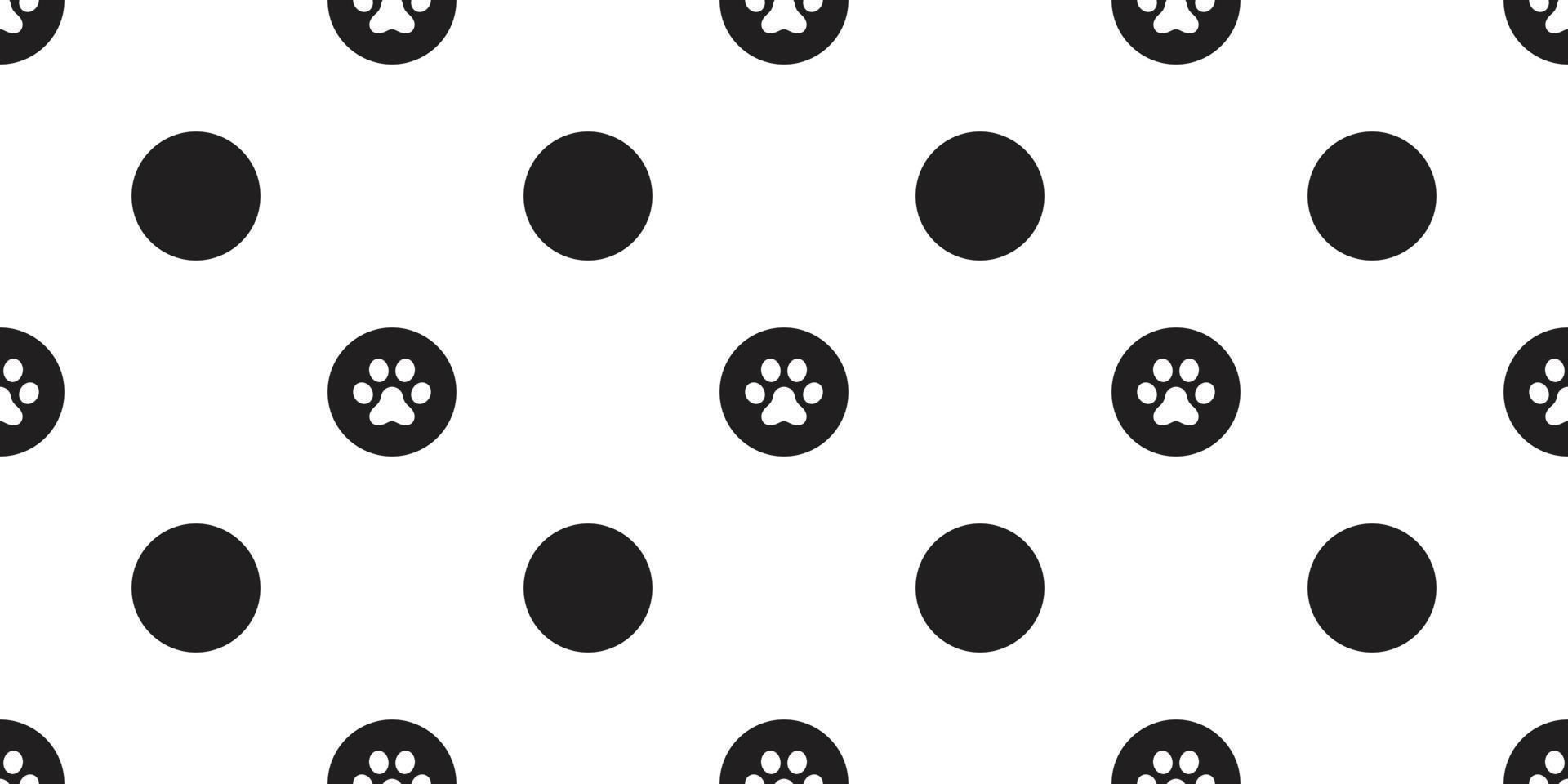 Dog Paw Seamless Pattern vector Cat paw footprint isolated polka dot background wallpaper