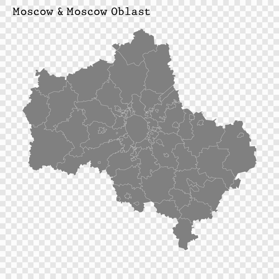 High Quality map is a region of Russia vector