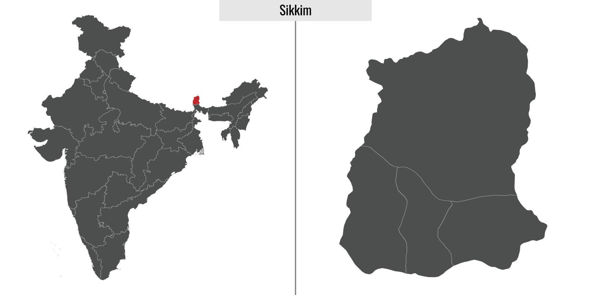 map state of India vector