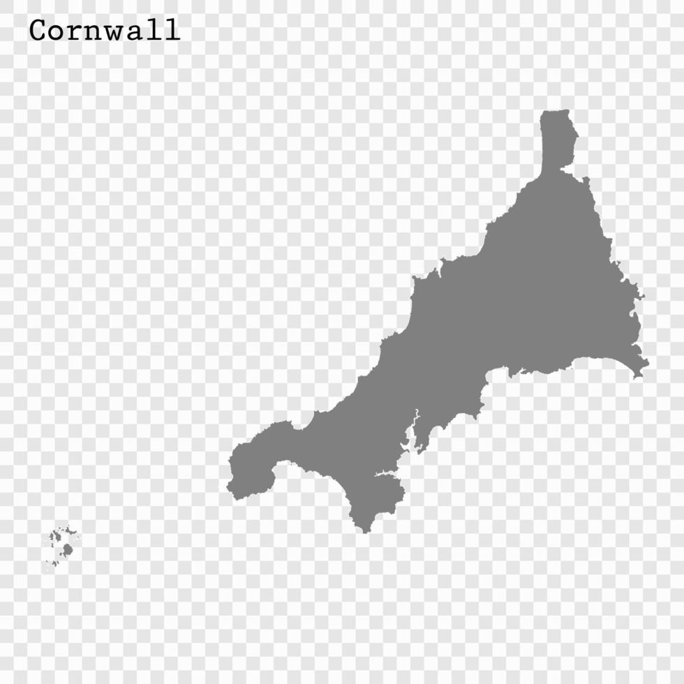 alto calidad mapa es un condado de Inglaterra vector