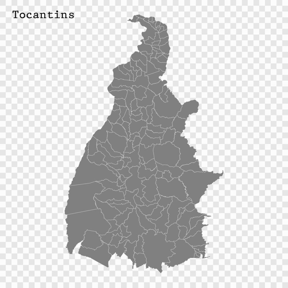 High Quality mapstate of Brazil vector