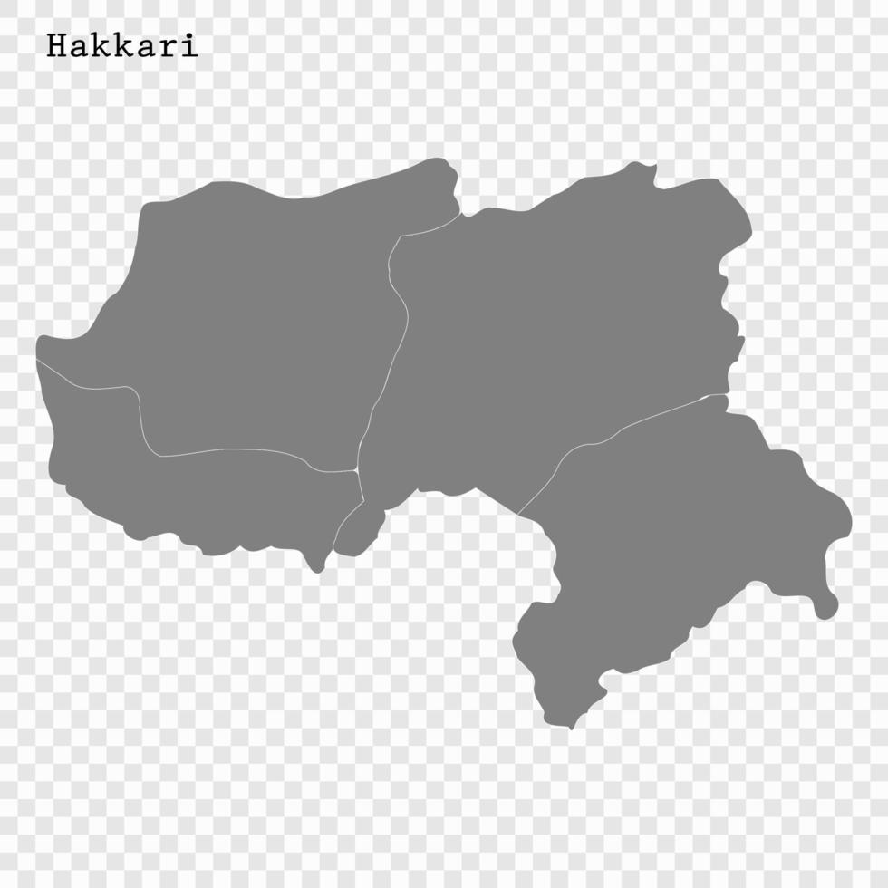 High Quality map is a province of Turkey vector