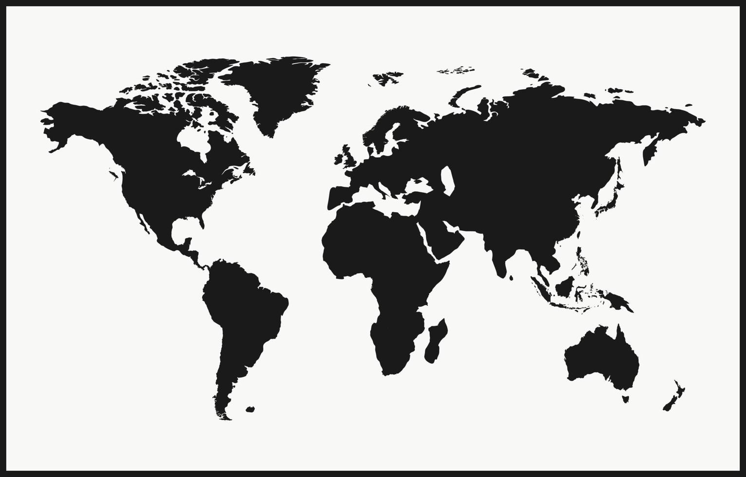 World Map Black and White vector