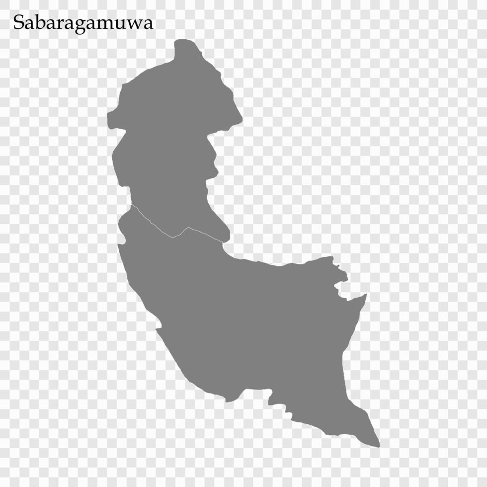 alto calidad mapa provincia de sri lanka vector