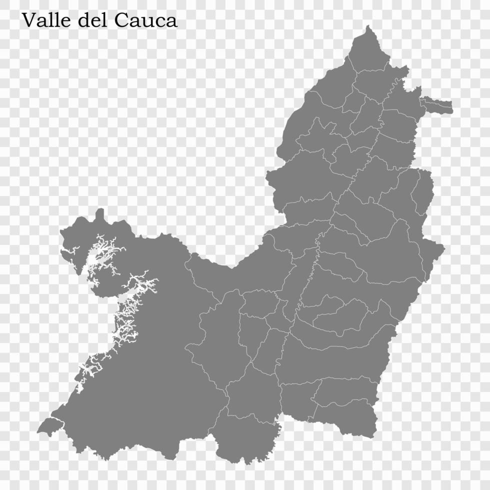 alto calidad mapa es un estado de Colombia vector