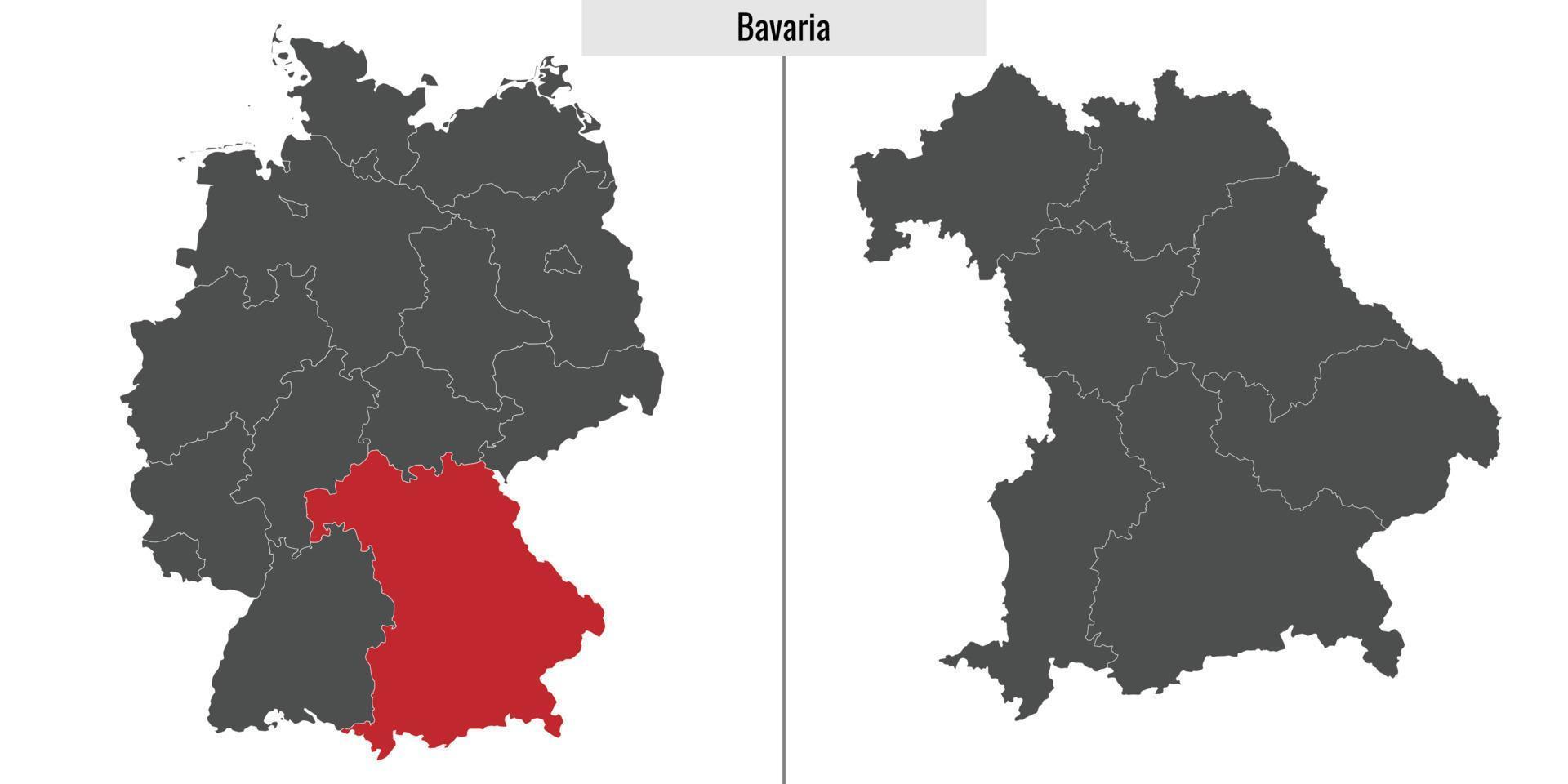 mapa estado de Alemania vector