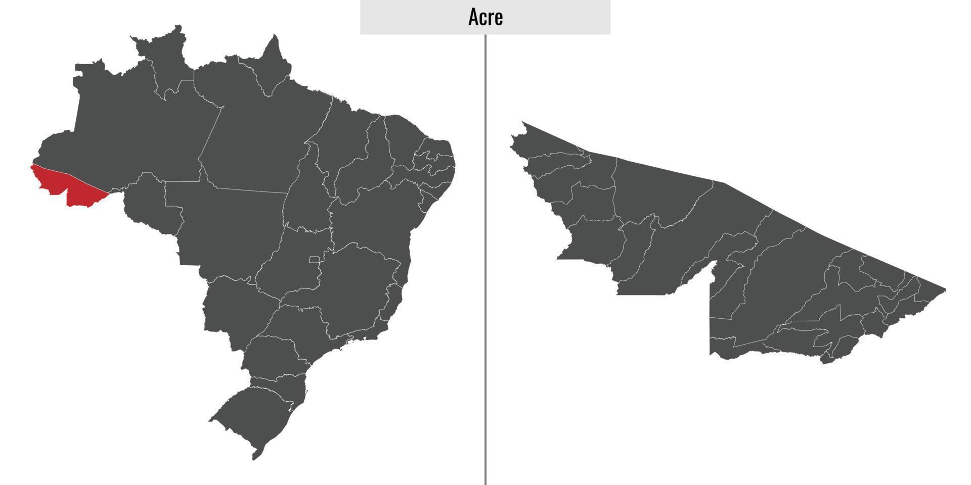 map state of Brazil vector