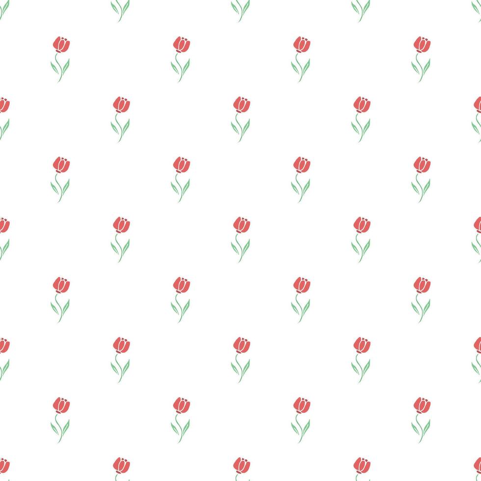 Seamless floral pattern. Doodle background with flowers. Spring pattern vector