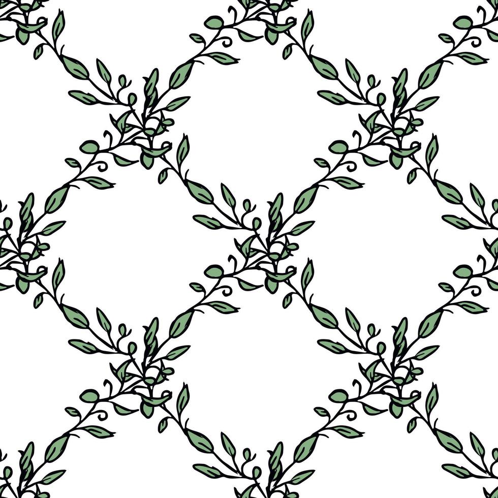 Seamless floral pattern. Doodle background with flowers. Spring pattern vector