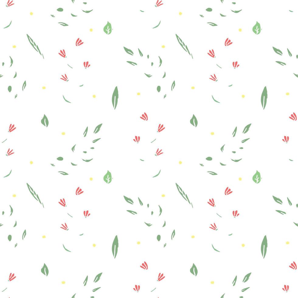 Seamless floral pattern. Doodle background with flowers. Spring pattern vector