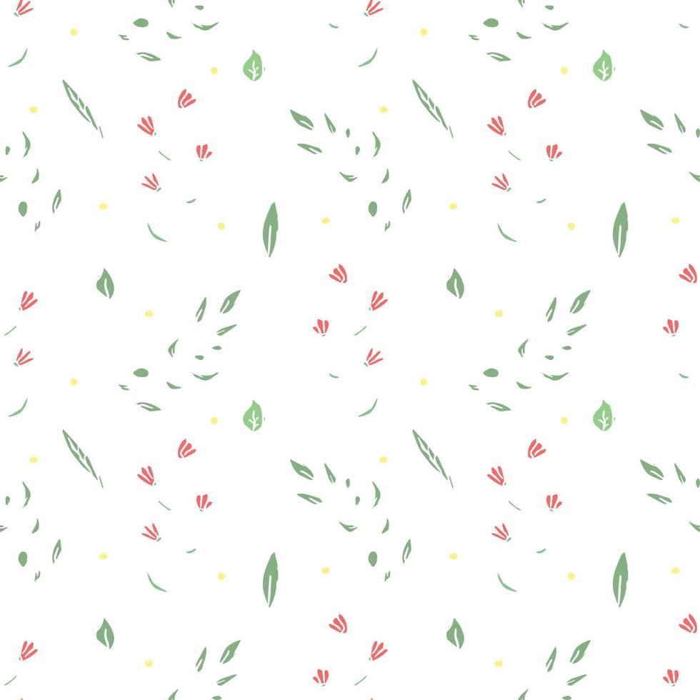 Seamless floral pattern. Doodle background with flowers. Spring pattern vector