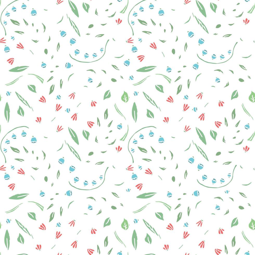 Seamless floral pattern. Doodle background with flowers. Spring pattern vector