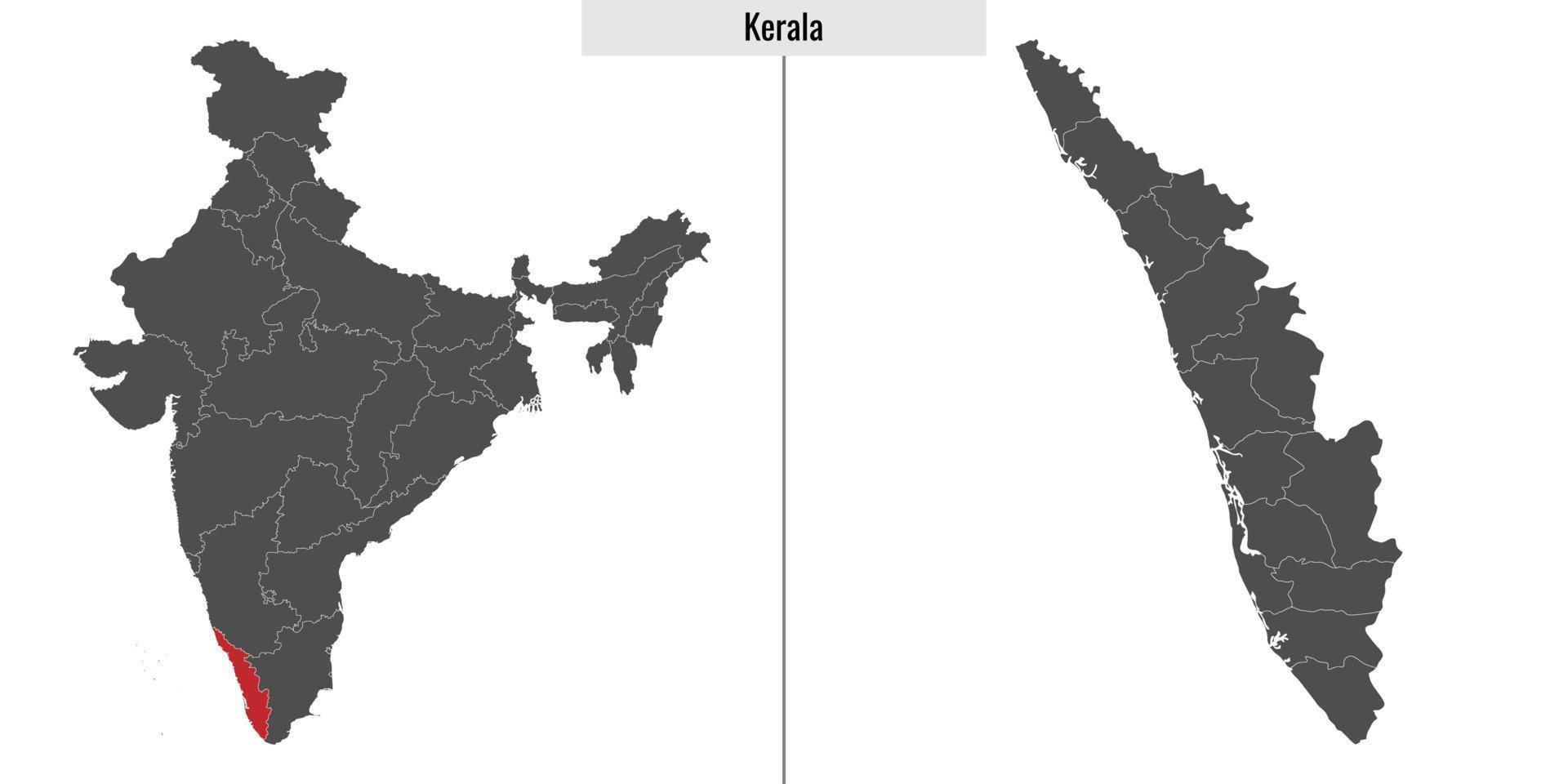 mapa estado de India vector