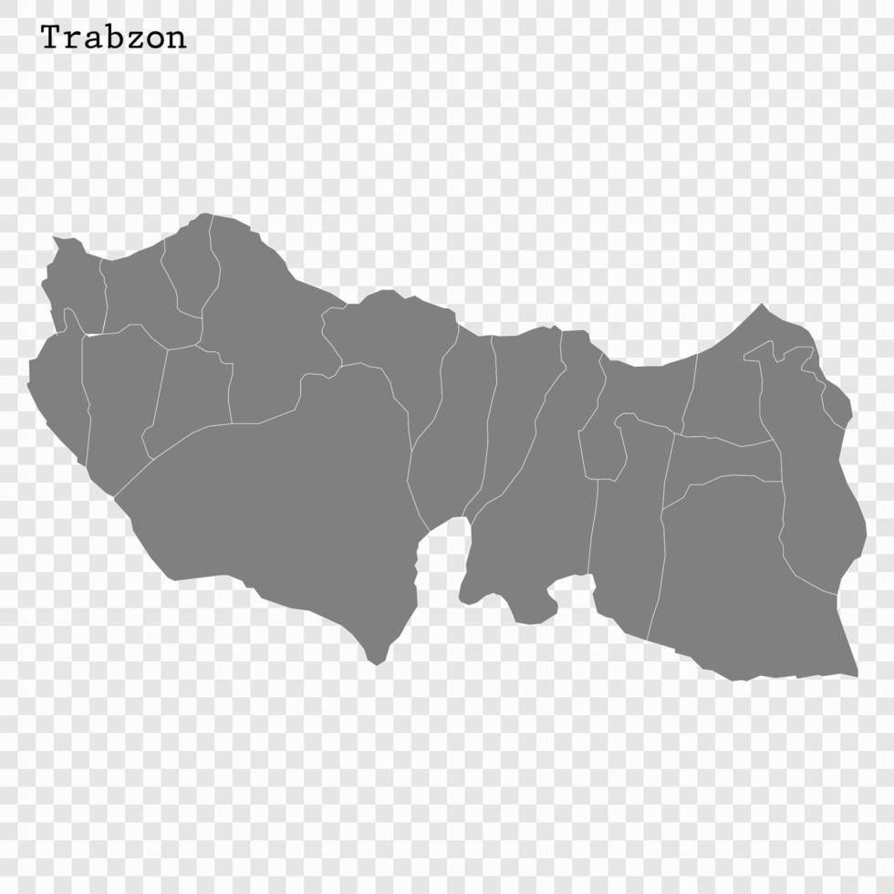 High Quality map is a province of Turkey vector