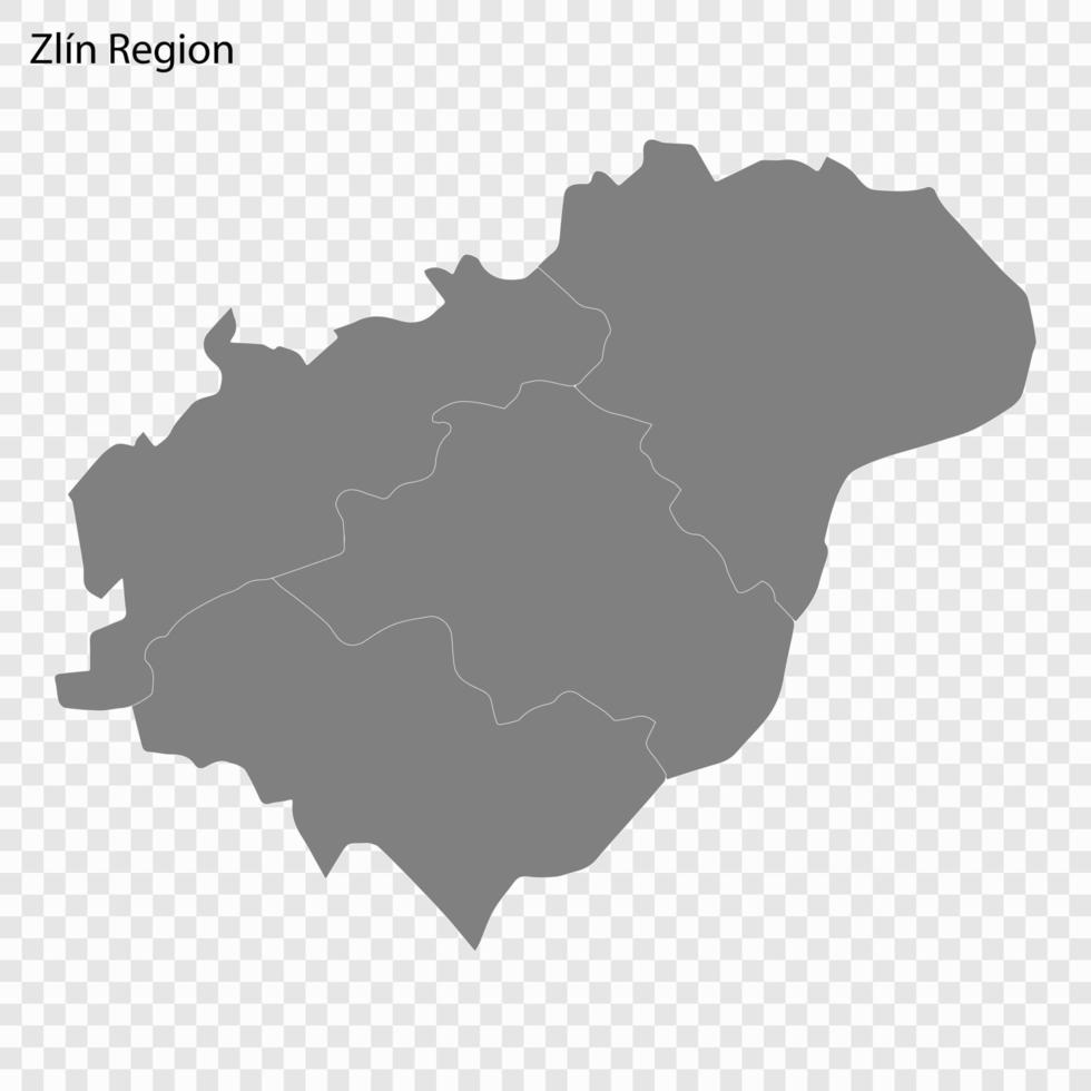 alto calidad mapa es un región de checo república vector