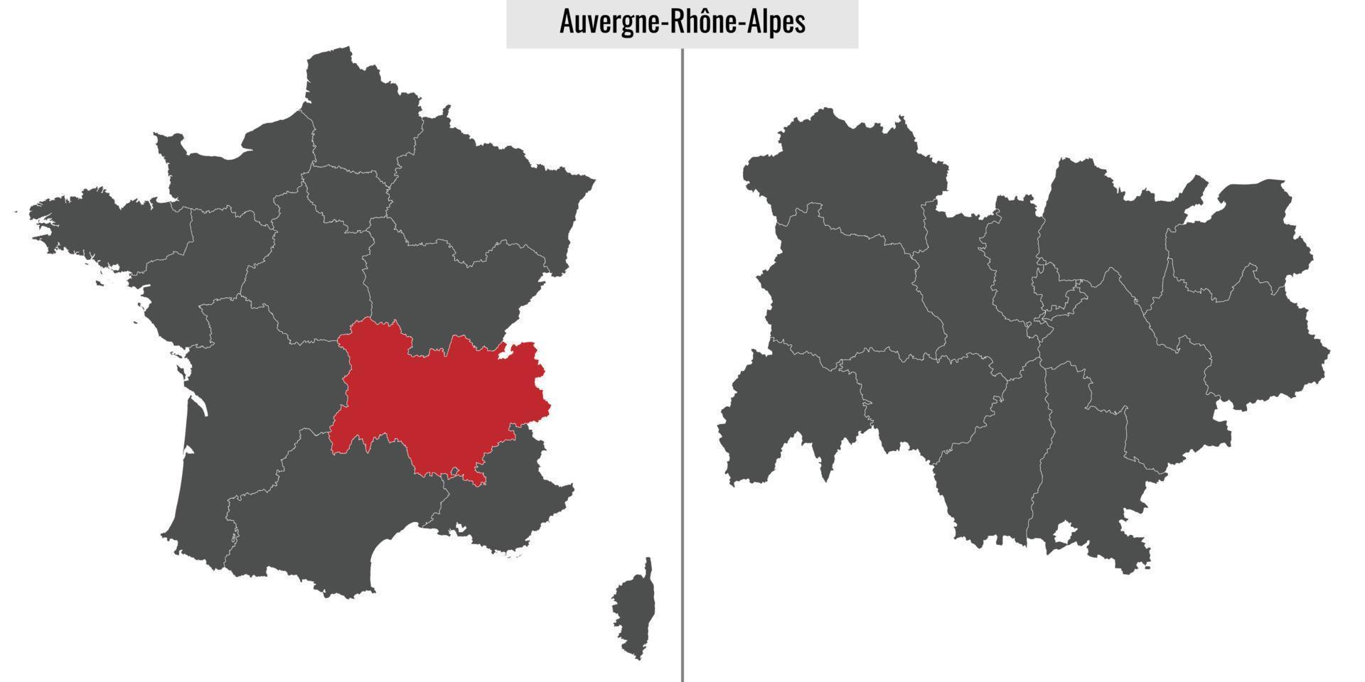 mapa región de Francia vector