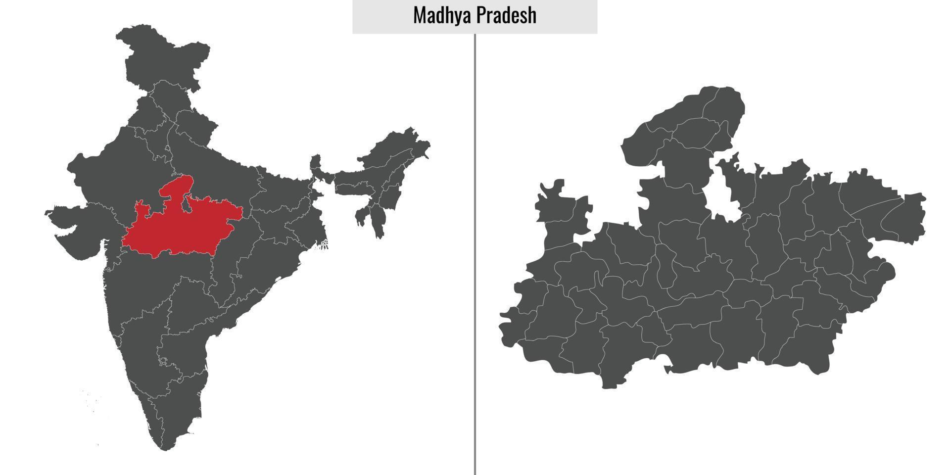 map state of India vector