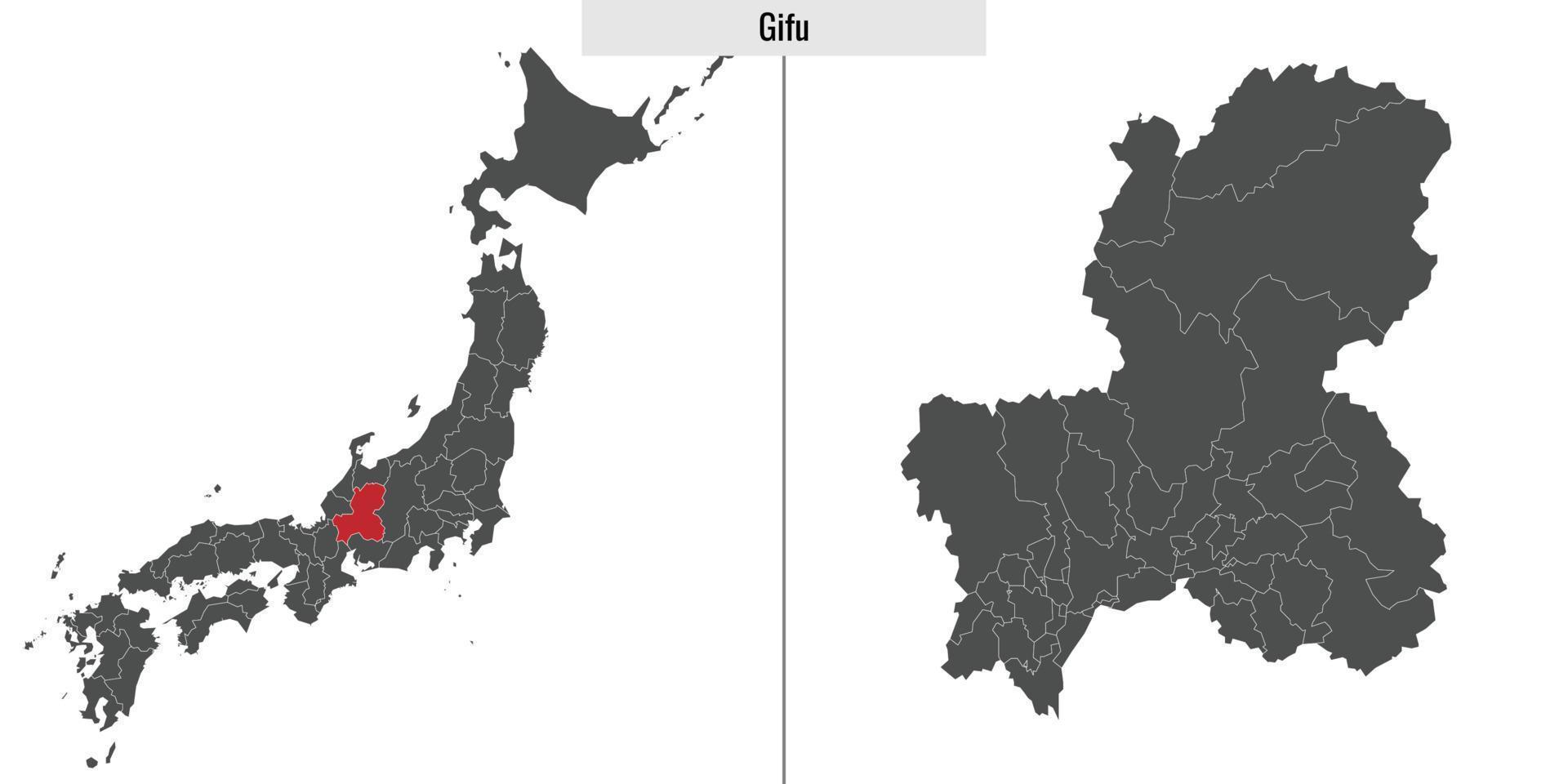 map prefecture of Japan vector