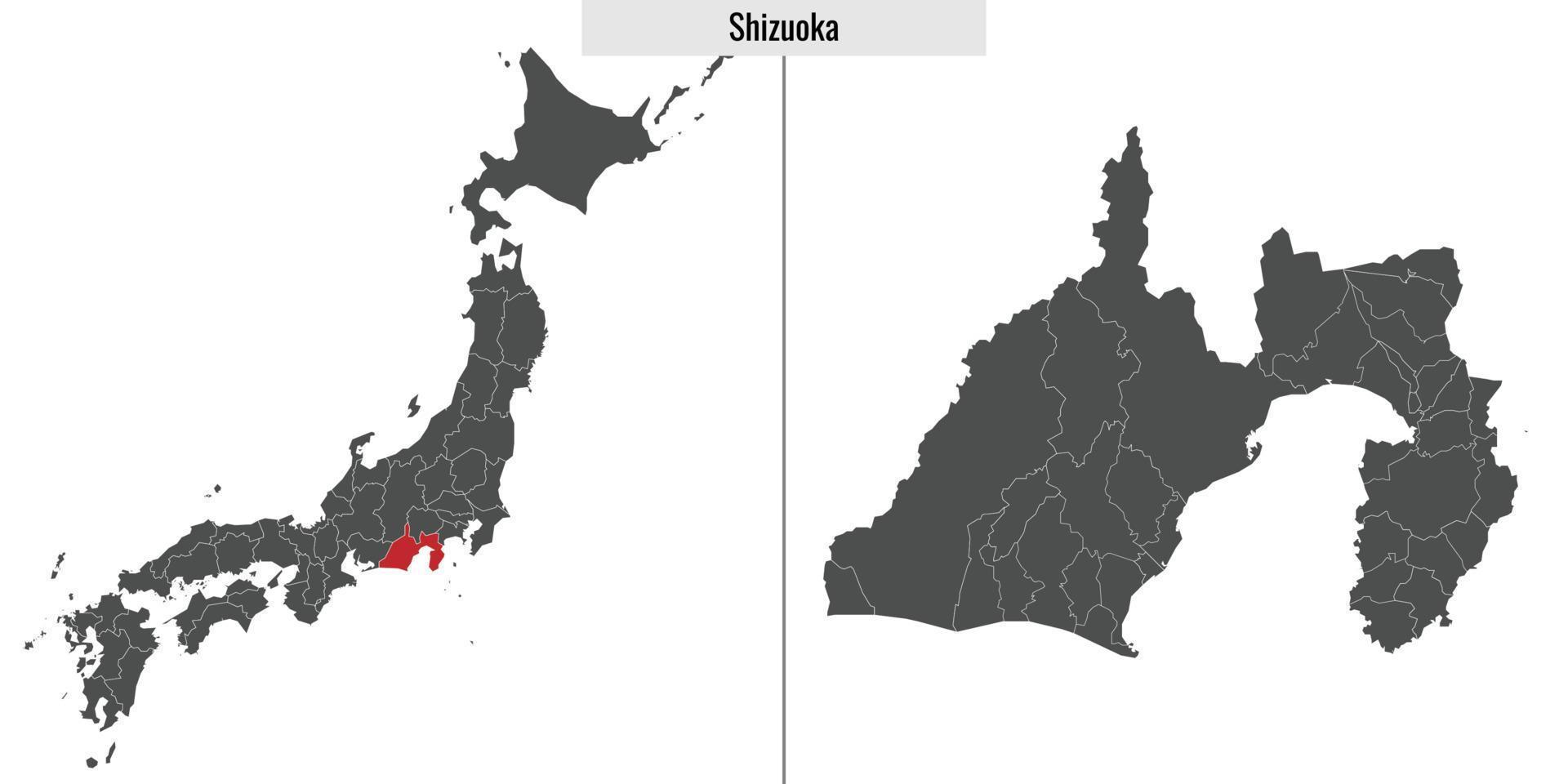 map prefecture of Japan vector