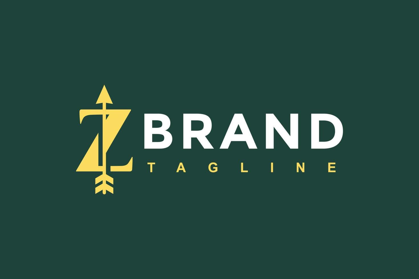 initial Z arrow logo vector