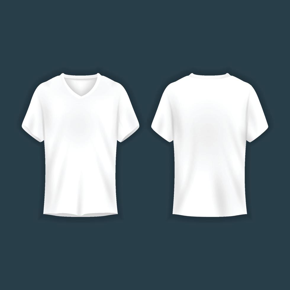 realista masculino blanco camisa burlarse de arriba vector