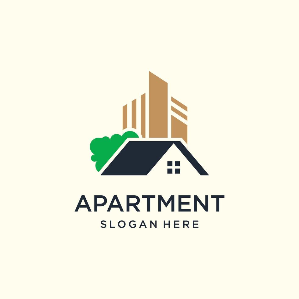 Real estate logo design with unique and new concept property and home vector