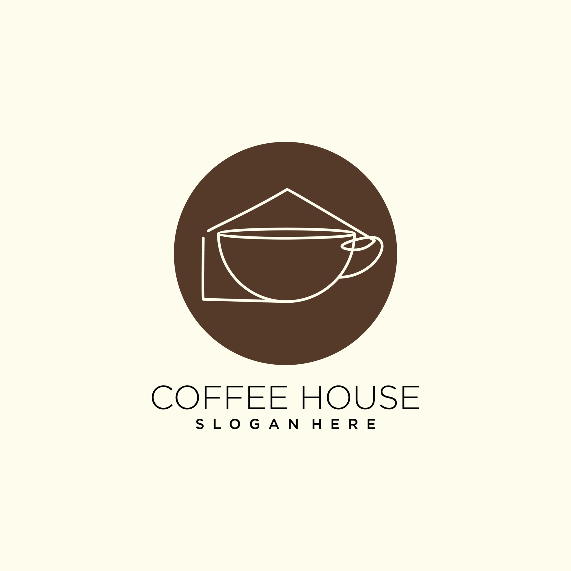 Coffee house on cherry street logo design 22849819 Vector Art at Vecteezy