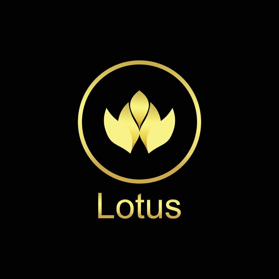 Minimalist lotus flower logo design inspiration vector