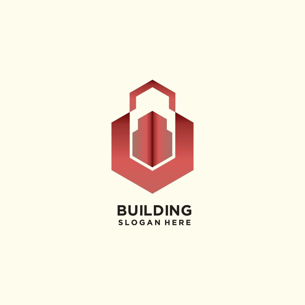 Building logo by combining two image objects vector