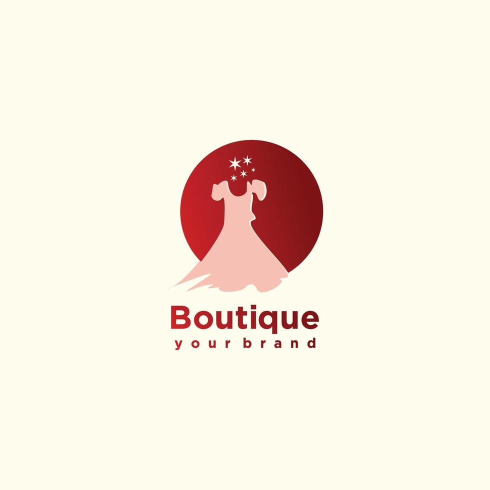 boutique logo diseño para vestir con único concepto vector