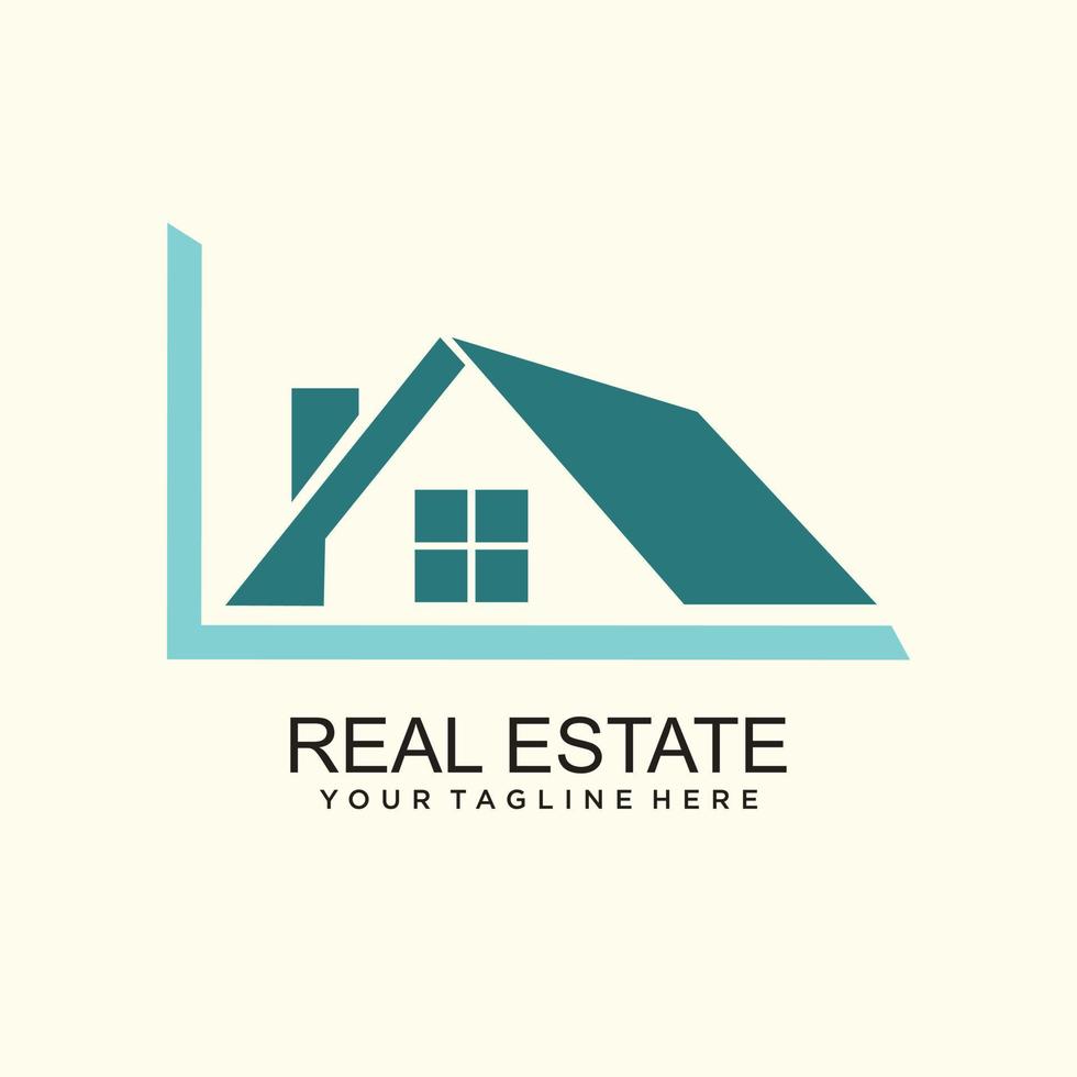 real inmuebles logo diseño con único y nuevo concepto propiedad y hogar vector