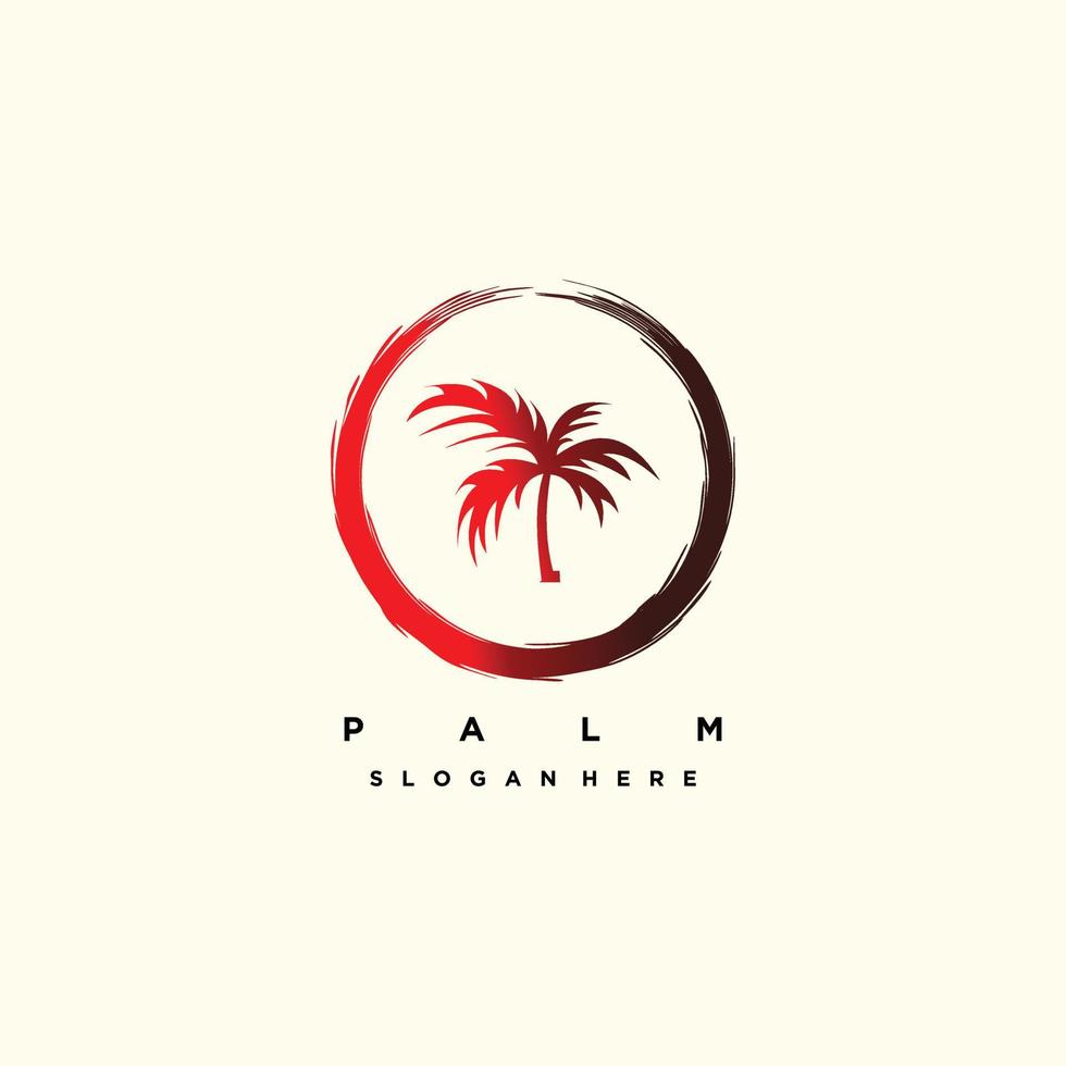 Palm logo design vector