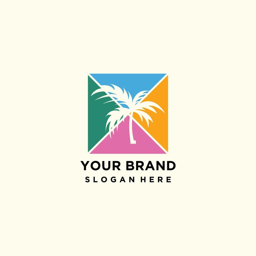 Palm Logo Design For business vector
