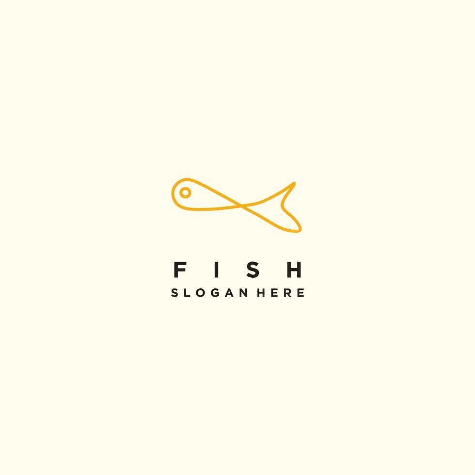 Fish logo design for business, comunity fisherman, fishery vector