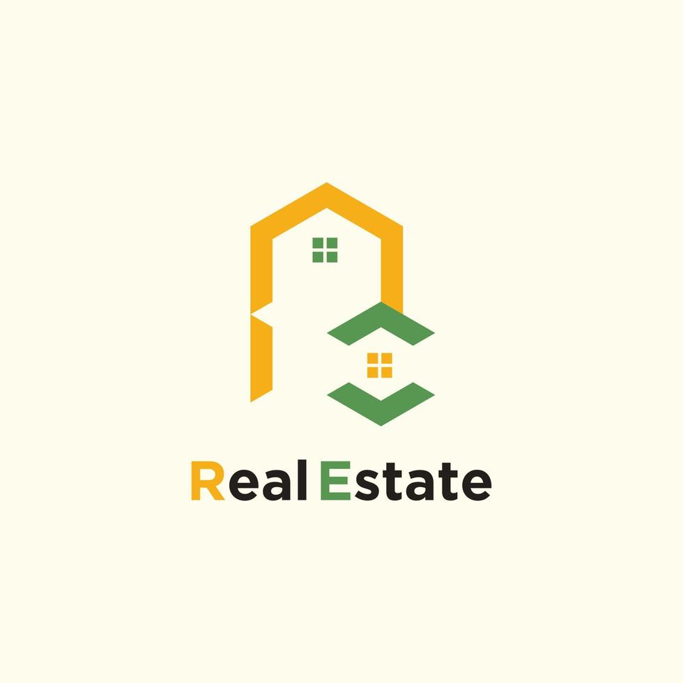 Real estate with modern creative logo design vector