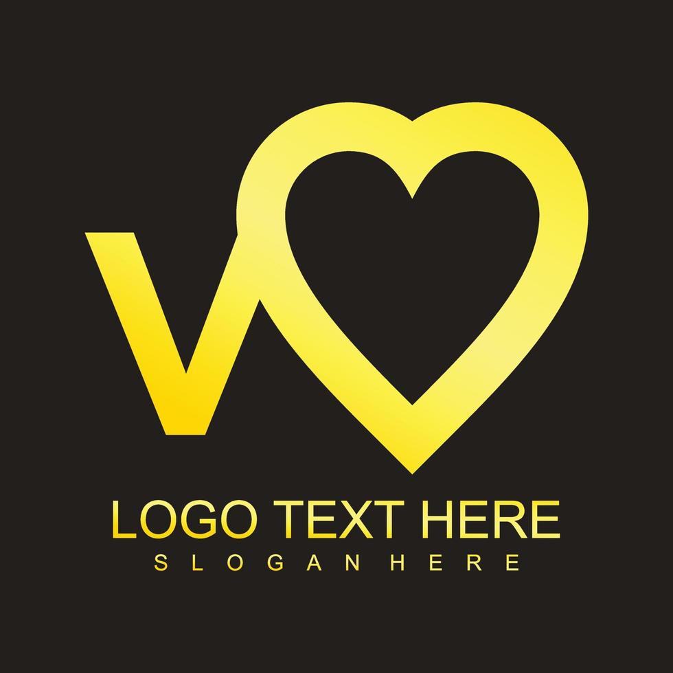 Design logo valentine with design love concept, vector illustration.