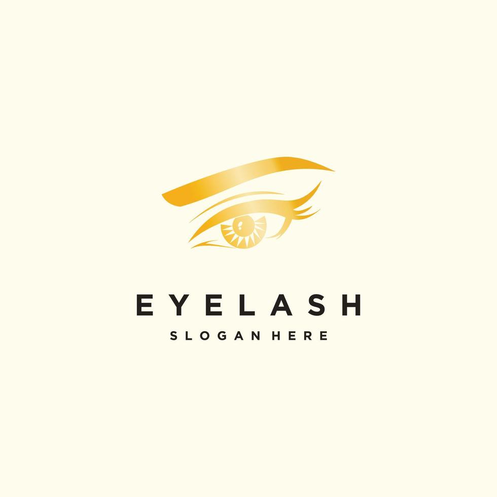 Eyelashes logo design with fresh and unique creative idea vector