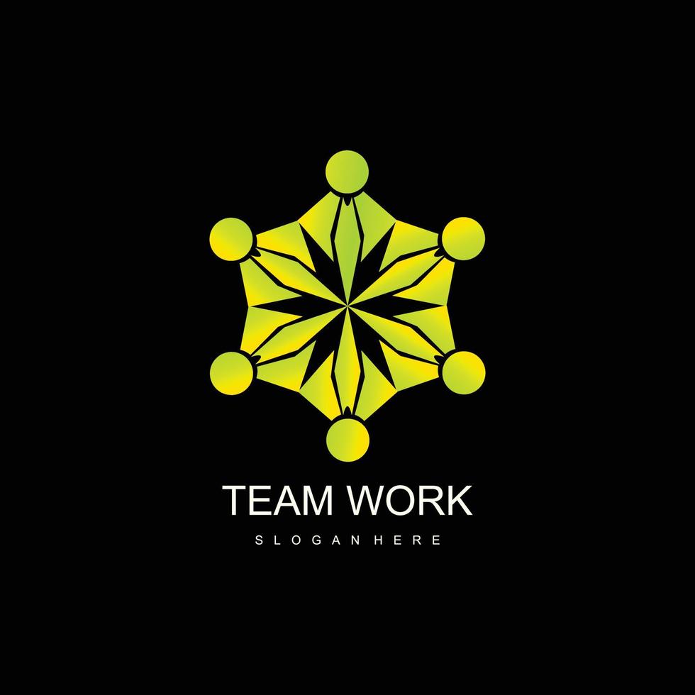 trabajo en equipo empresario unidad y cooperación concepto creado con sencillo geométrico elementos como un personas multitud. vector