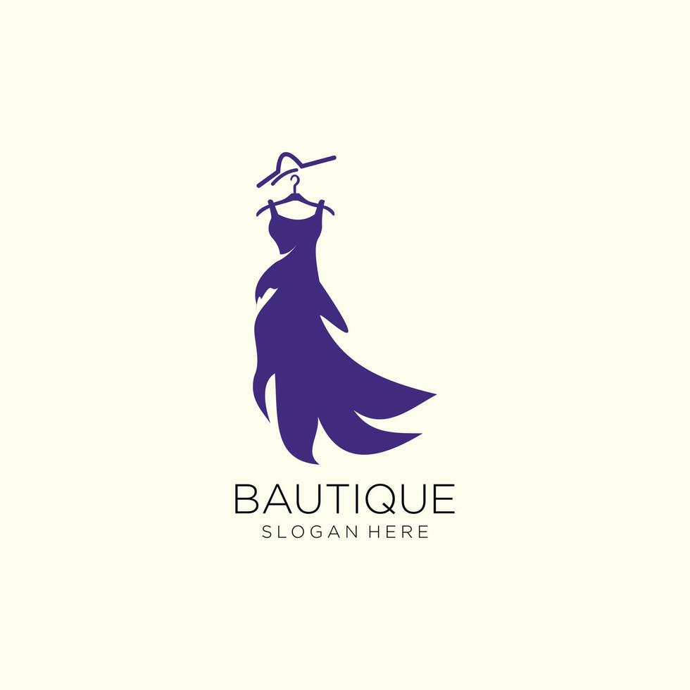 boutique logo diseño con único concepto vector