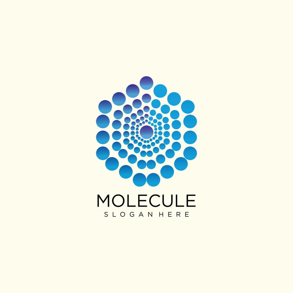 Molecule logo design for business vector