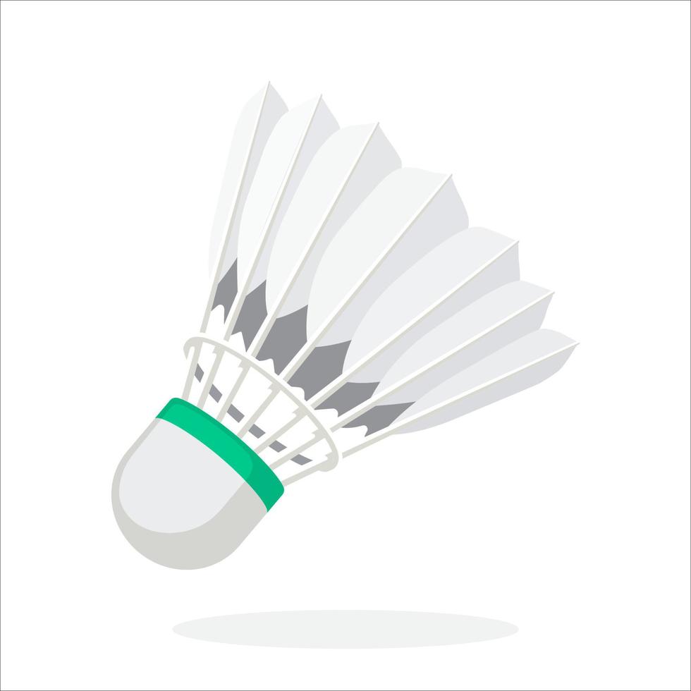 Shuttlecock for badminton from bird feathers vector